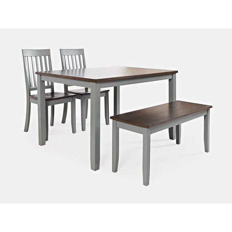 Antique Design Wooden 4 Person Dining Set - Ouch Cart