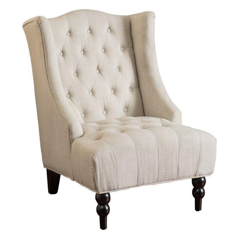 Full Back Lounge Chair Wide Tufted Wingback Chair - Ouch Cart