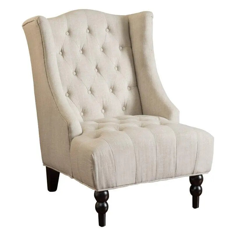 Full Back Lounge Chair Wide Tufted Wingback Chair - Ouch Cart