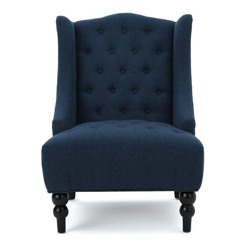 Full Back Lounge Chair Wide Tufted Wingback Chair - Ouch Cart