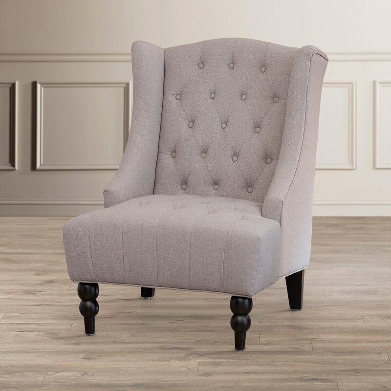 Full Back Lounge Chair Wide Tufted Wingback Chair - Ouch Cart