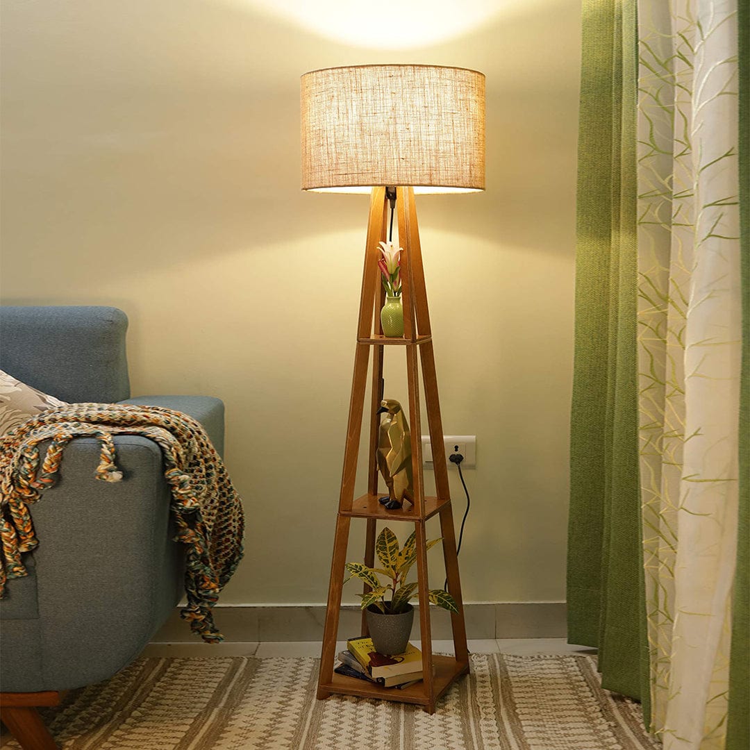 Decorative  Wooden Floor Lamp for Home Decoration Living Room Corner