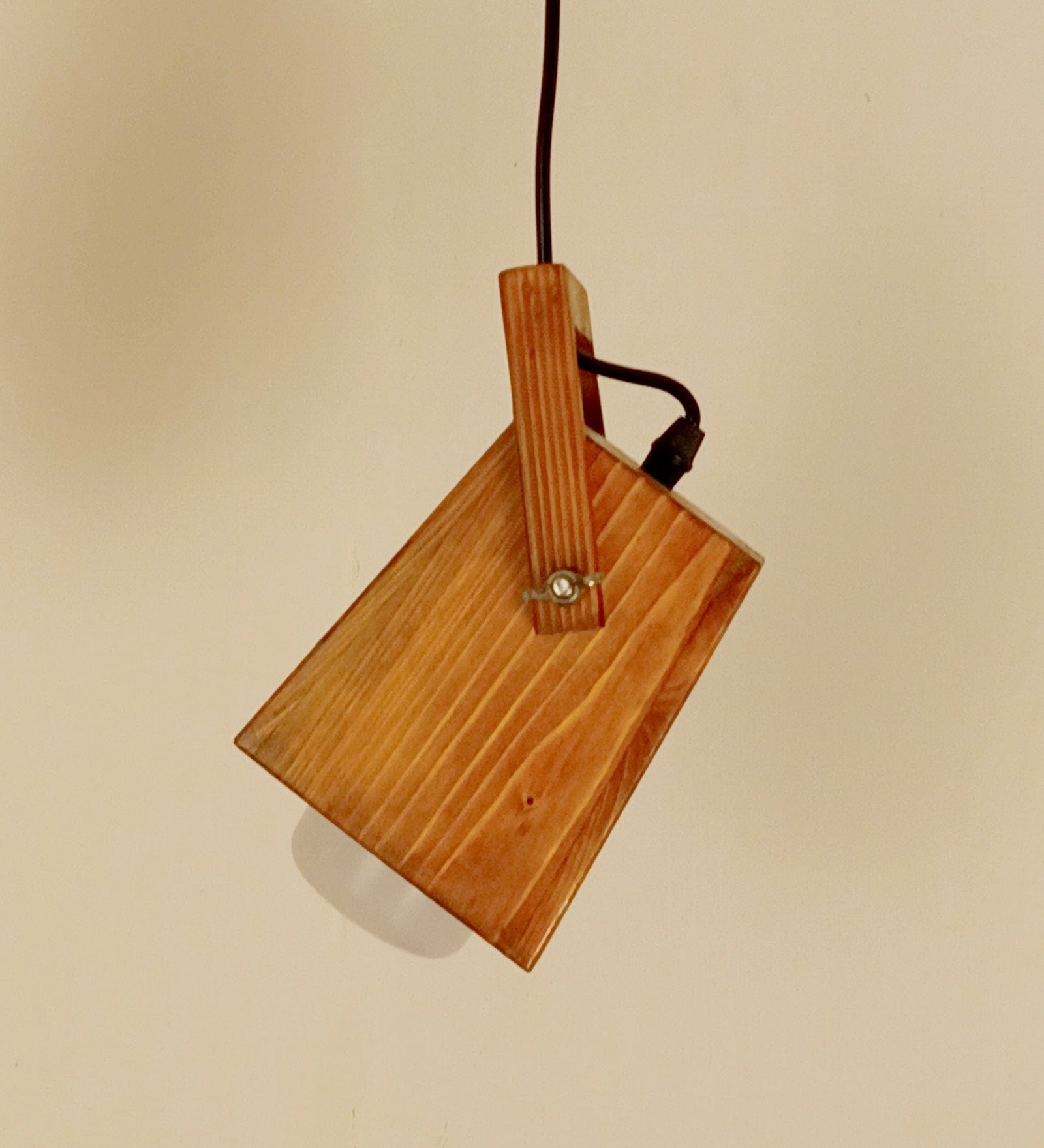 Focal Brown Wooden Single Hanging Lamp (BULB NOT INCLUDED)