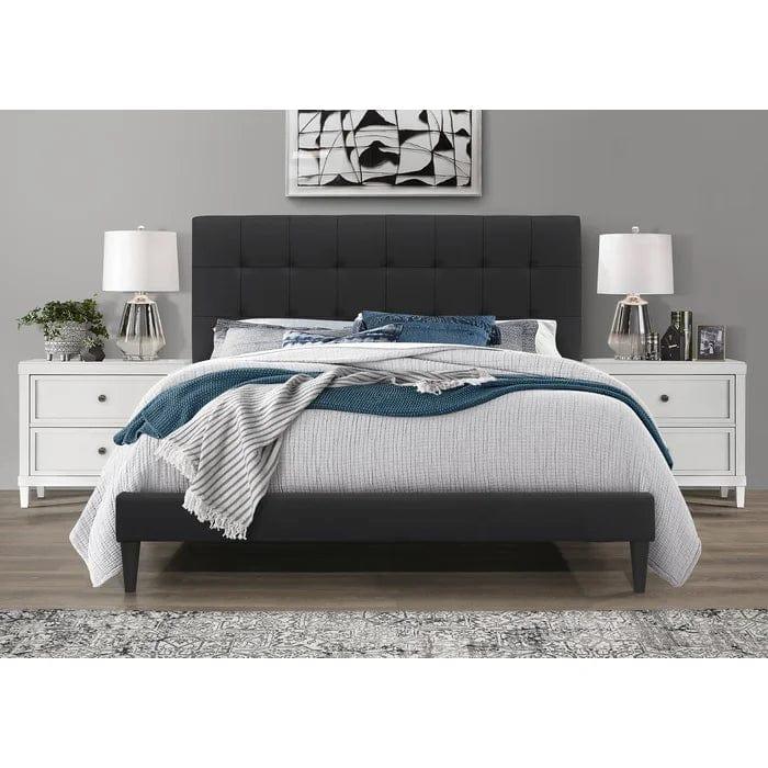Forsan Tufted Upholstered Low Profile Platform Bed - Ouch Cart