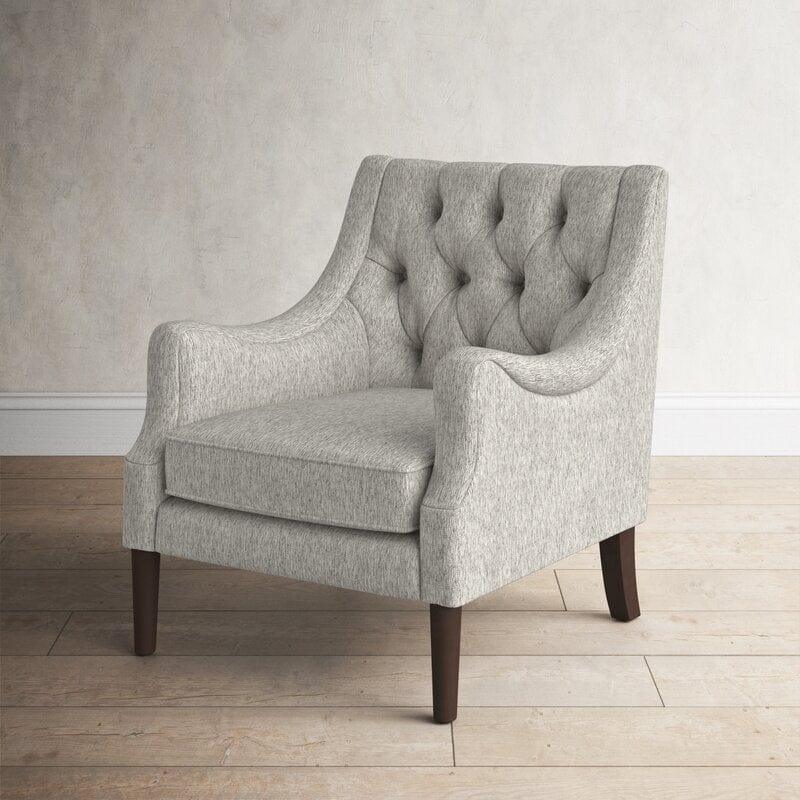 Wide Tufted Wingback Chair - Ouch Cart