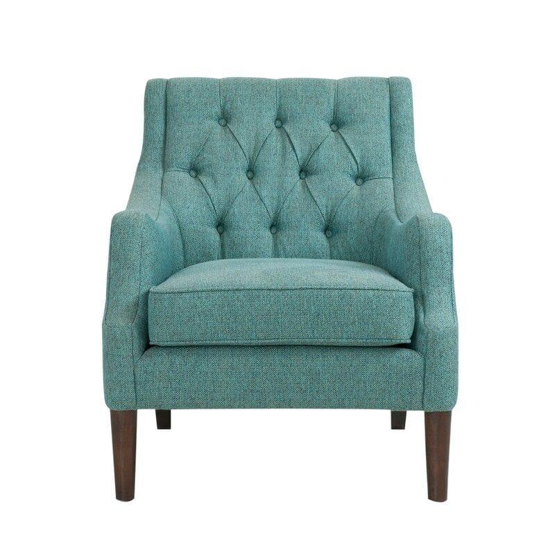 Wide Tufted Wingback Chair - Ouch Cart