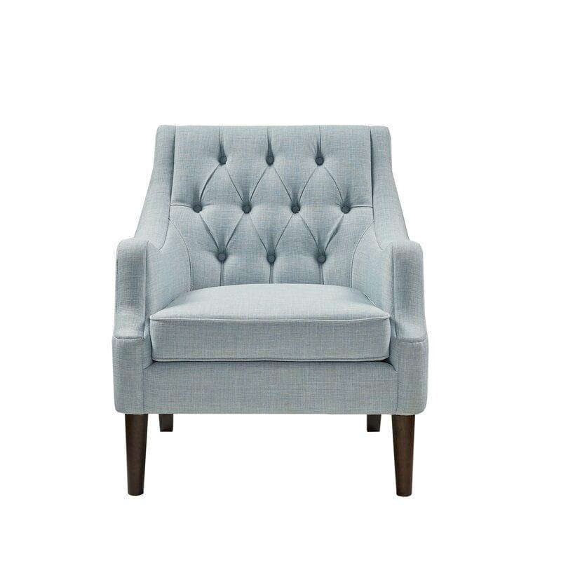 Wide Tufted Wingback Chair - Ouch Cart