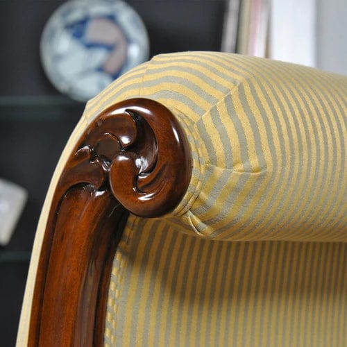 Teak Wood Upholstered Bench