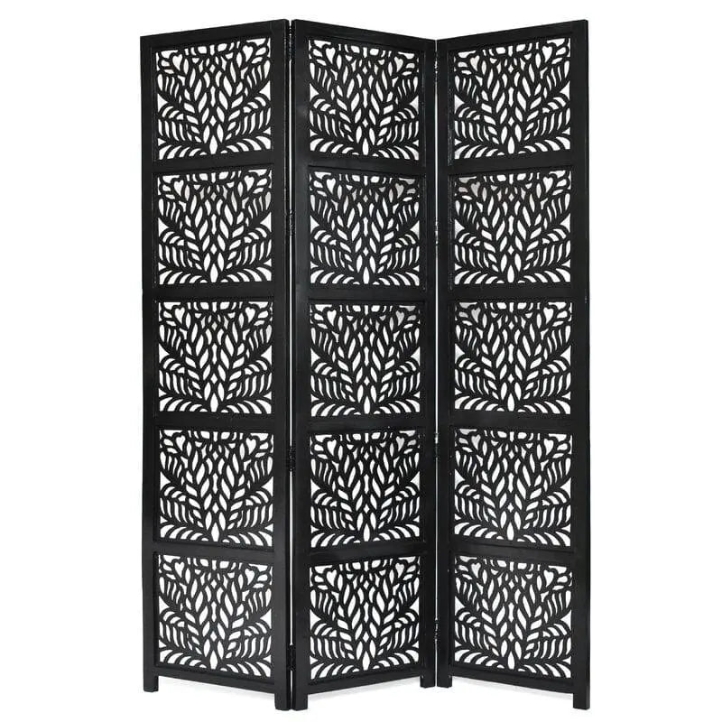 3 -Panel Solid Wood Folding Room Divider Wooden partition For Room Divider72 - Ouch Cart