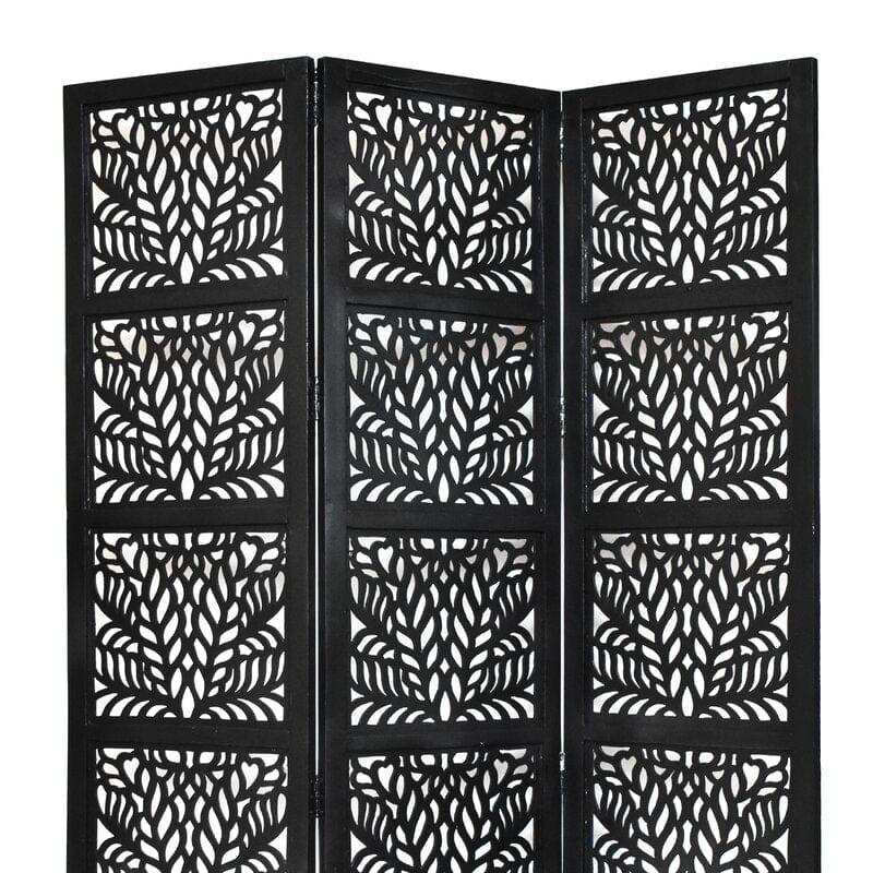 3 -Panel Solid Wood Folding Room Divider Wooden partition For Room Divider72 - Ouch Cart