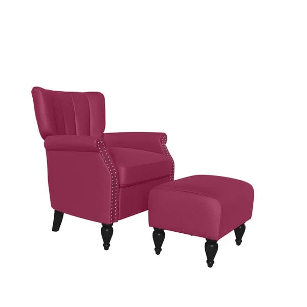 Greggs Wide Tufted Armchair and Ottoman