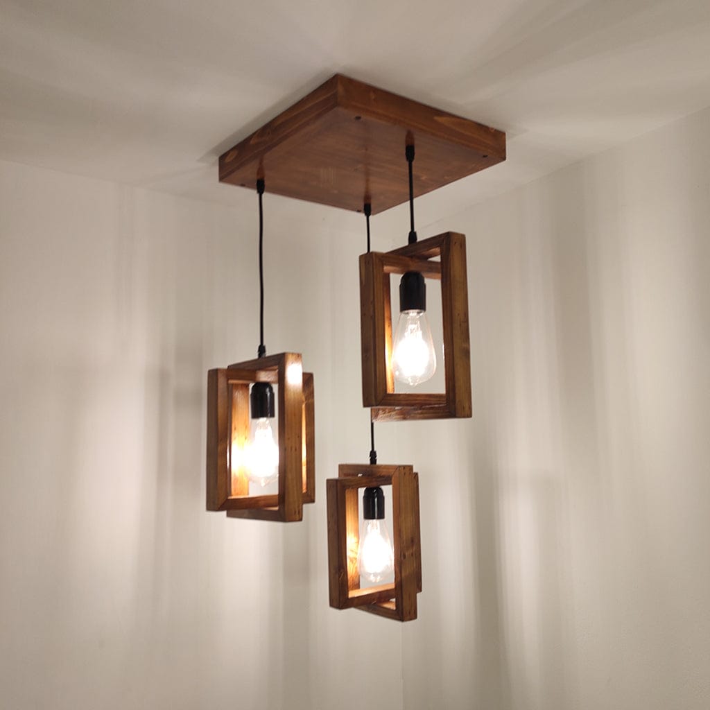 Gyro Brown Cluster Hanging Lamp (BULB NOT INCLUDED)