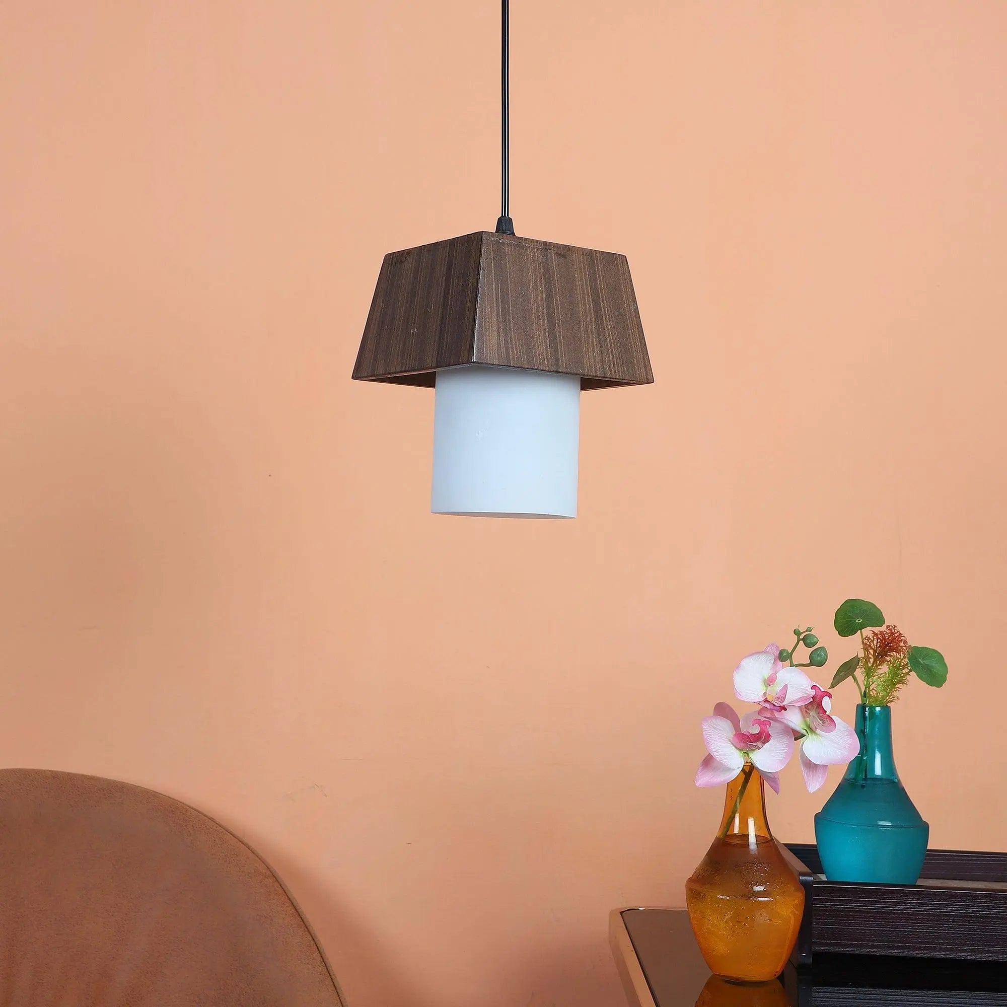 Iron Hanging Lights Brown Finish - Ouch Cart