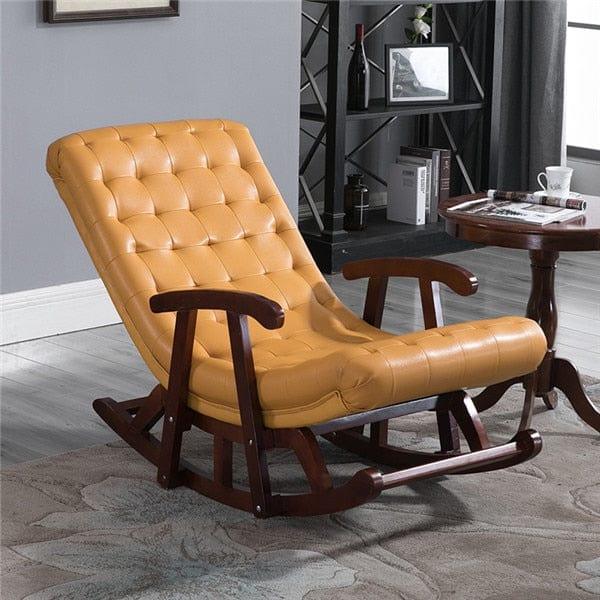 Ergonomic Sheesham Wood Rocking Chair - Ouch Cart