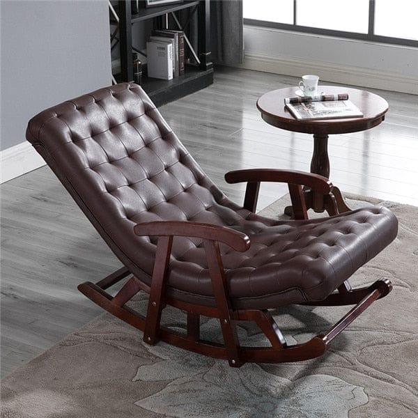 Ergonomic Sheesham Wood Rocking Chair - Ouch Cart