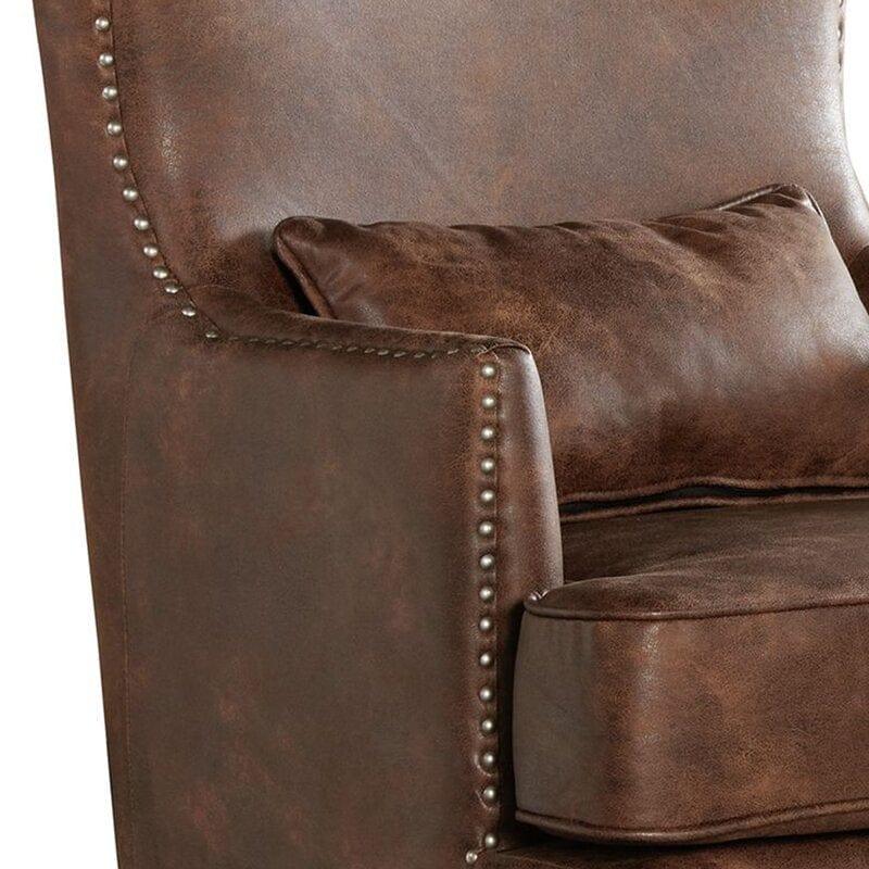 Full Back Lounge Chair Wide Tufted Wingback Chair - Ouch Cart