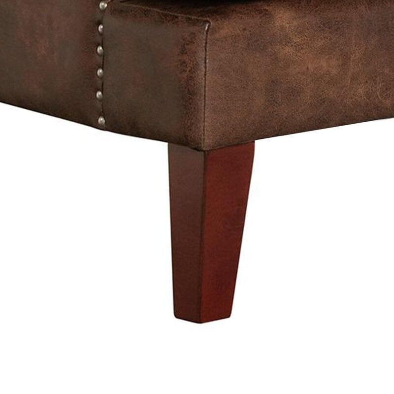 Full Back Lounge Chair Wide Tufted Wingback Chair - Ouch Cart