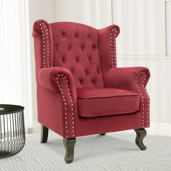 Hayden Wide Tufted Velvet Chair - Ouch Cart