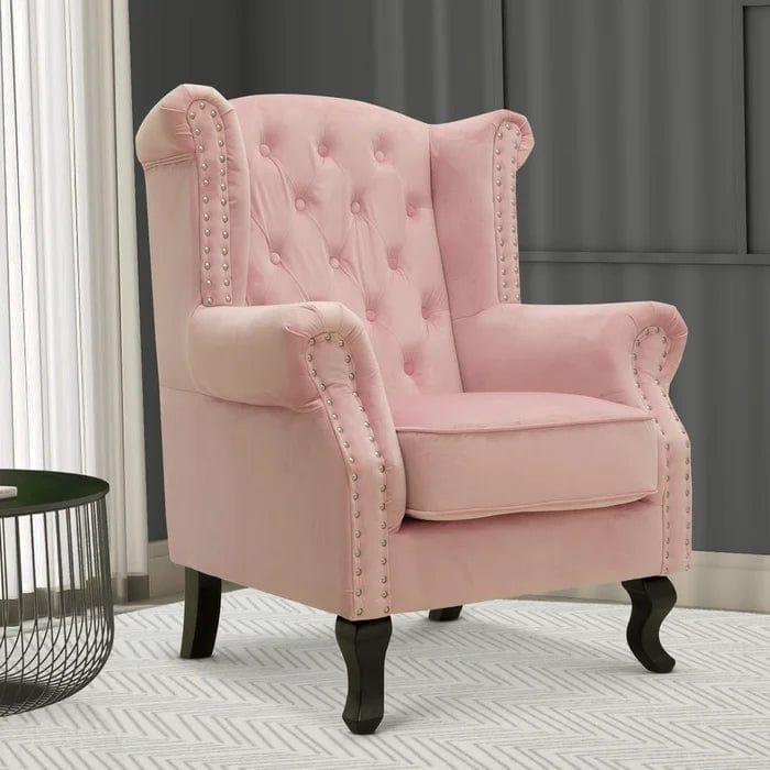 Hayden Wide Tufted Velvet Chair - Ouch Cart