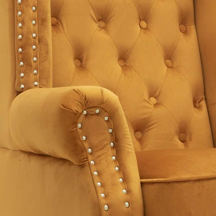 Hayden Wide Tufted Velvet Chair - Ouch Cart