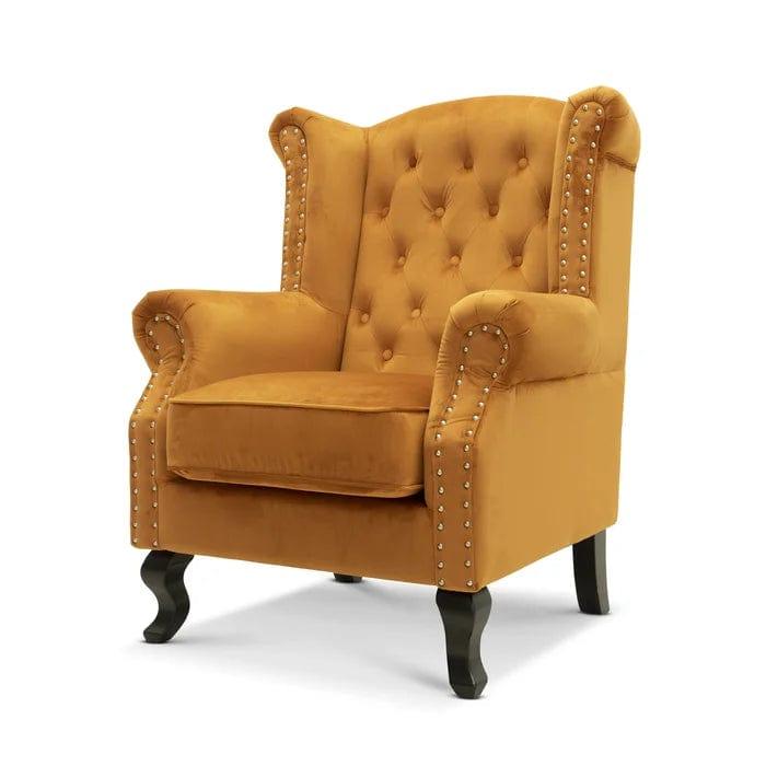 Hayden Wide Tufted Velvet Chair - Ouch Cart