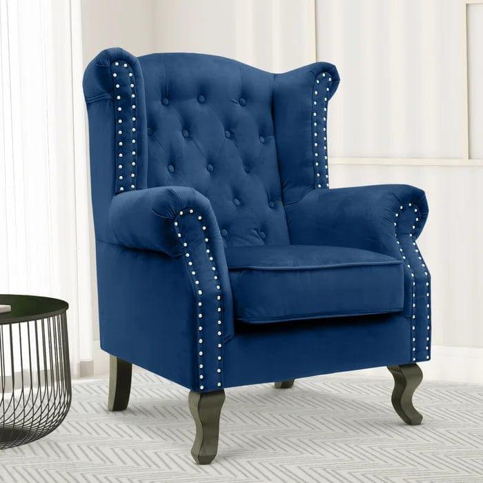 Hayden Wide Tufted Velvet Chair - Ouch Cart