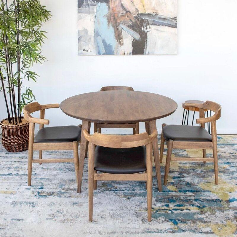 Wooden Dining Table 4+1 Chair , Sheesham Wood Dining Table Set - Ouch Cart