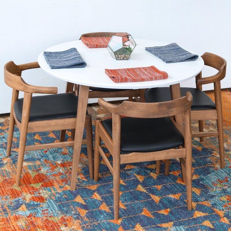 Wooden Dining Table 4+1 Chair , Sheesham Wood Dining Table Set - Ouch Cart