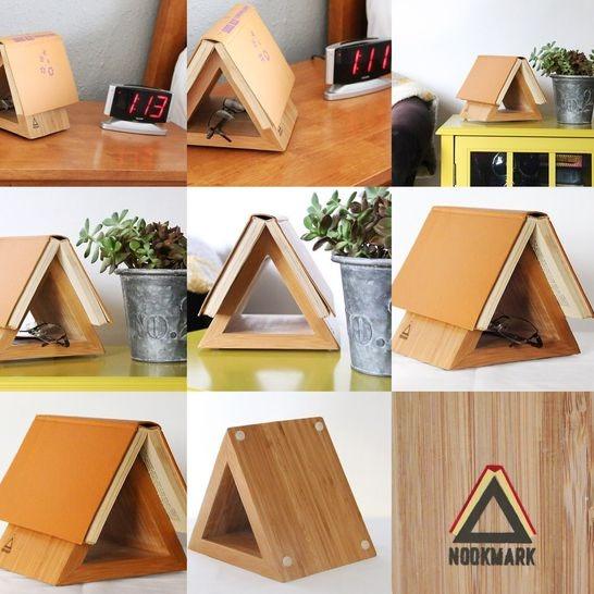 Stylish Triangular Wooden Book Holder For Study Table/Office Table ( With Complementary Coaster ) By Miza - Ouch Cart