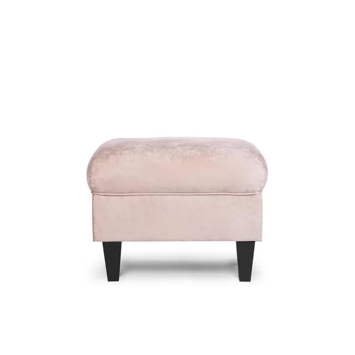 Wide Tufted chair and Ottoman - Ouch Cart