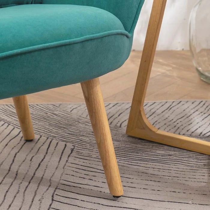 Howery Wide Tufted Armchair and Ottoman - Ouch Cart