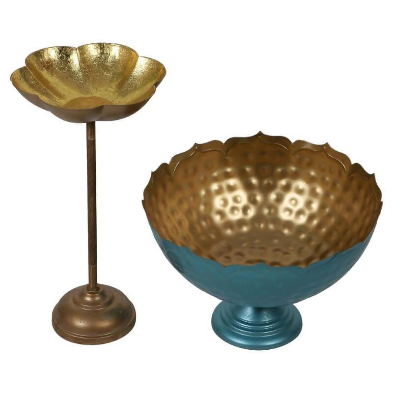 ELEGANT GREEN TAJ BOWL URLI SET OF 3. - Ouch Cart