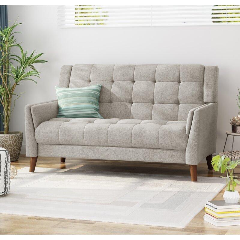 Square Arm Loveseat for living Room Bed Room - Ouch Cart