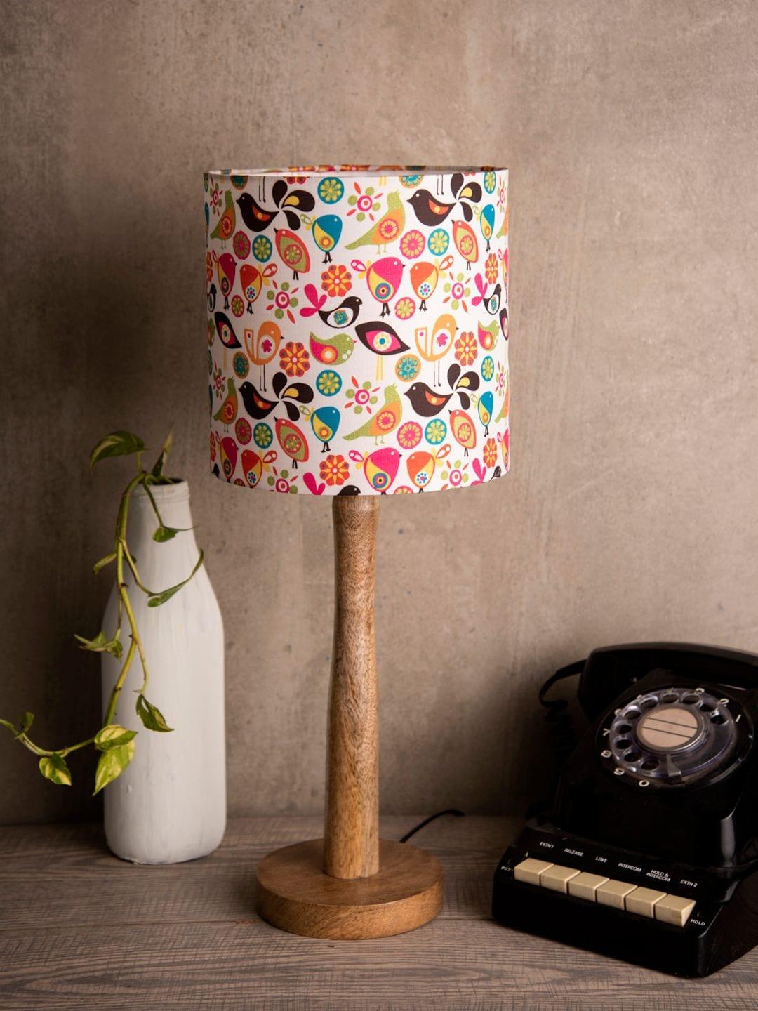 Colorful Birds Wooden Lamp - Ouch Cart