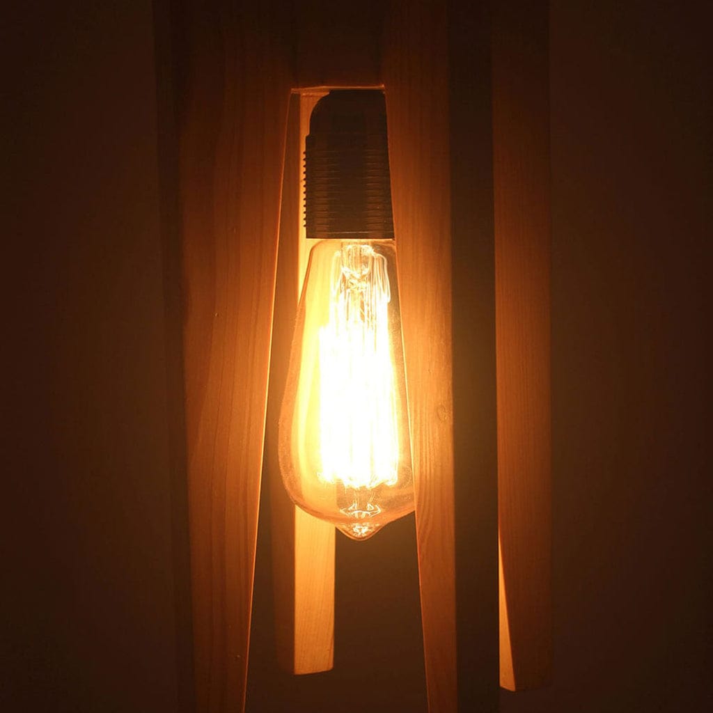 Jet Brown Wooden Single Hanging Lamp (BULB NOT INCLUDED)