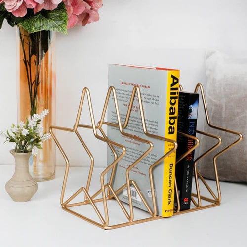 Star Shaped Decorative Metal Desktop Book File Magazine Holder 1pc - Ouch Cart