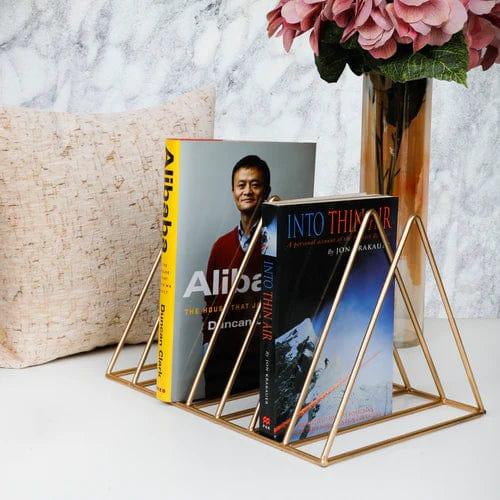 Triangle Shaped Decorative Metal Desktop Magazine Holder 1pc - Ouch Cart
