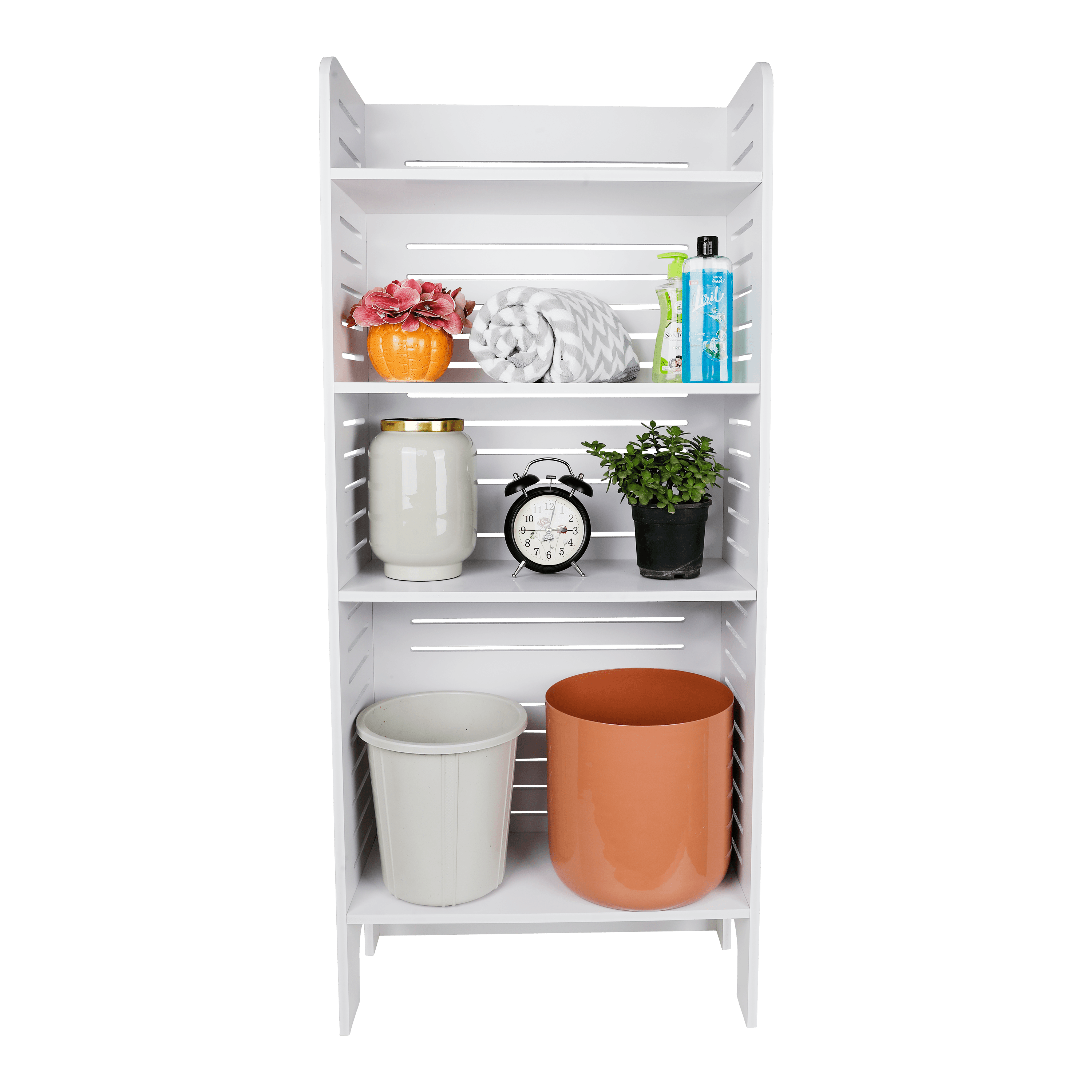Washing Machine Side Open Bathroom Accessories Storage Shelf in PVC Board With Free Soap Dish By Miza - Ouch Cart