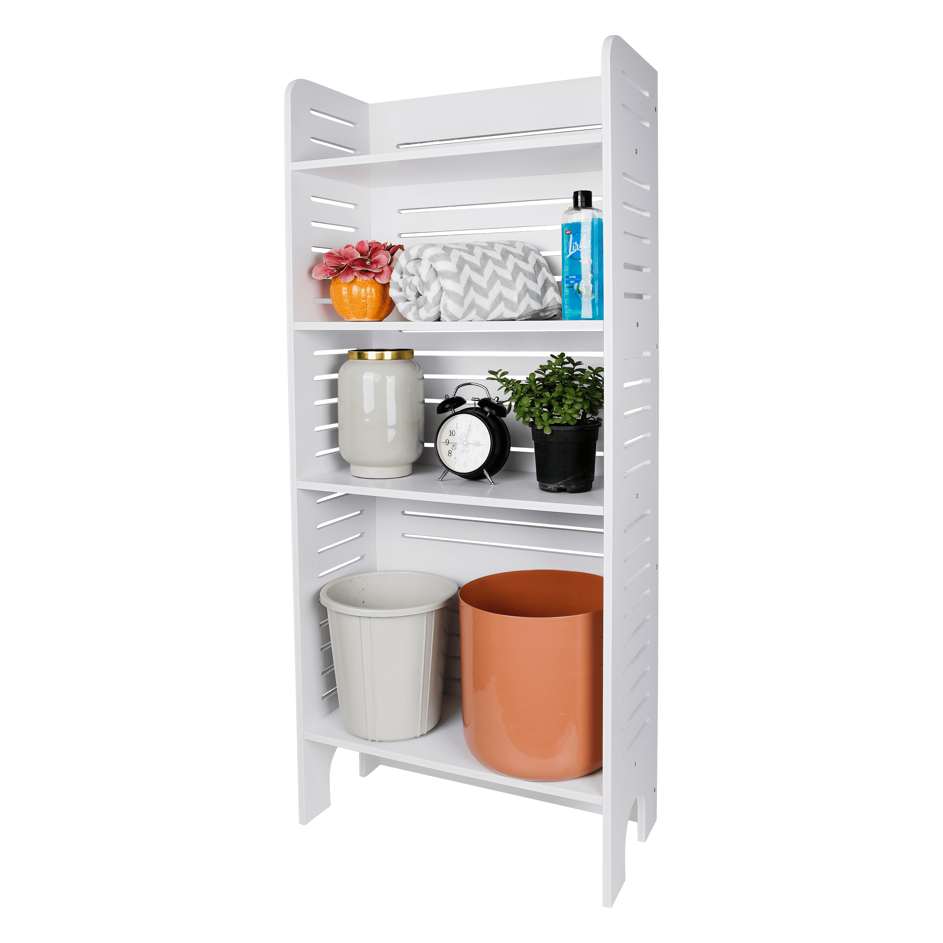 Washing Machine Side Open Bathroom Accessories Storage Shelf in PVC Board With Free Soap Dish By Miza - Ouch Cart