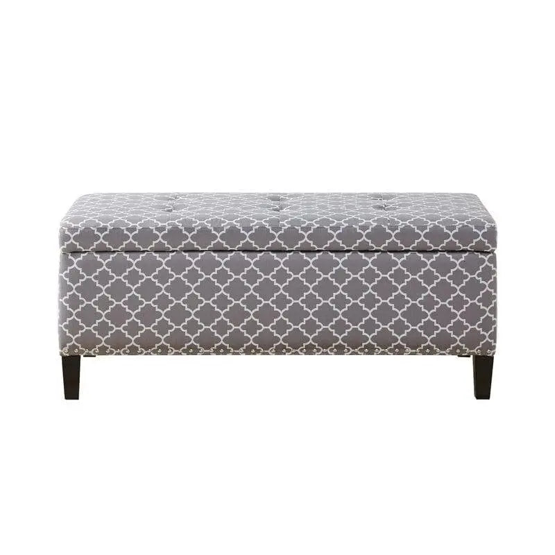 Upholstered Flip Top Storage Bench Solid Wood Bench Shoe Rack - Ouch Cart