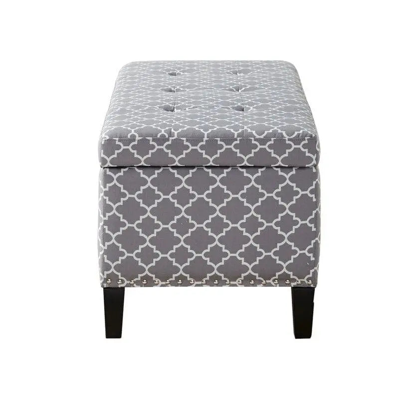 Upholstered Flip Top Storage Bench Solid Wood Bench Shoe Rack - Ouch Cart