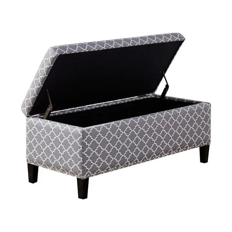 Upholstered Flip Top Storage Bench Solid Wood Bench Shoe Rack - Ouch Cart