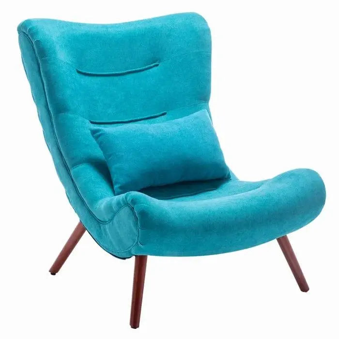 Kintze Wide Chenille Lounge Chair and Ottoman - Ouch Cart