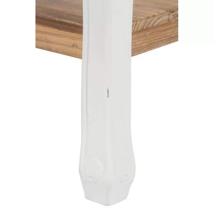 wooden Console Table, Brown and White - Ouch Cart