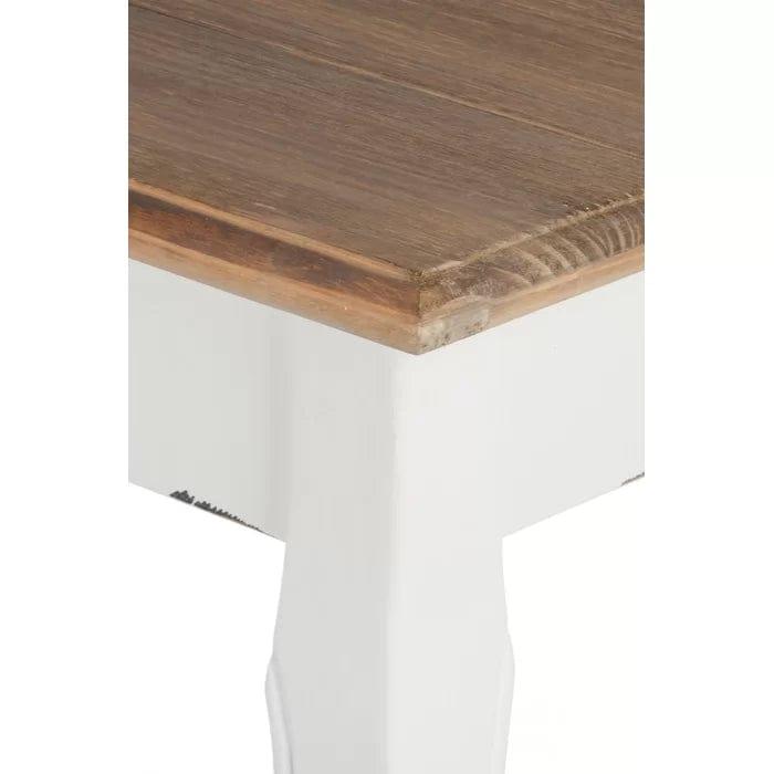 wooden Console Table, Brown and White - Ouch Cart