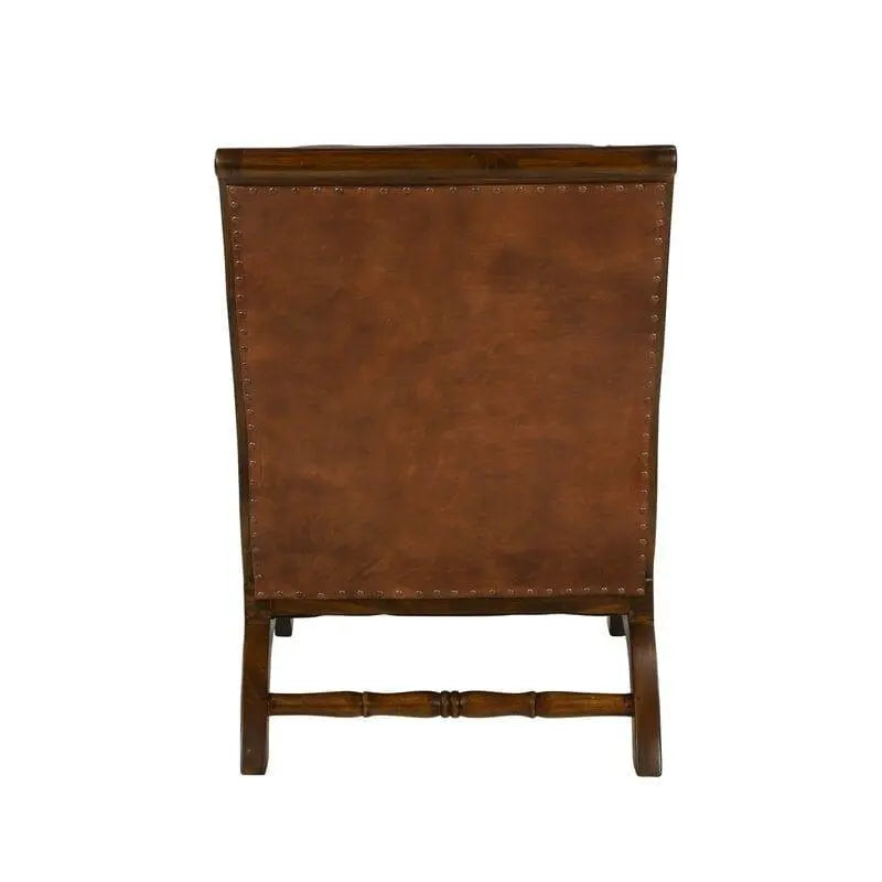 Teak Wood Armchair Lounge Chair with Ottoman - Ouch Cart