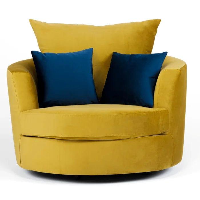 Laci Wide Velvet Armchair