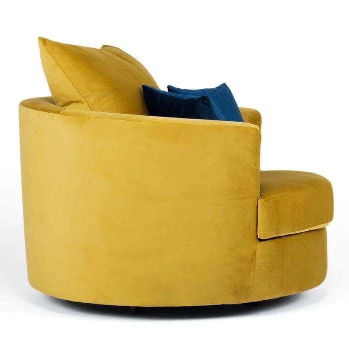 Laci Wide Velvet Armchair - Ouch Cart