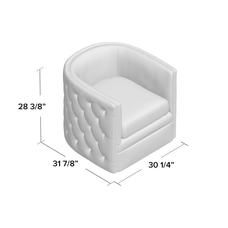 Wide Tufted Barrel Chair - Ouch Cart