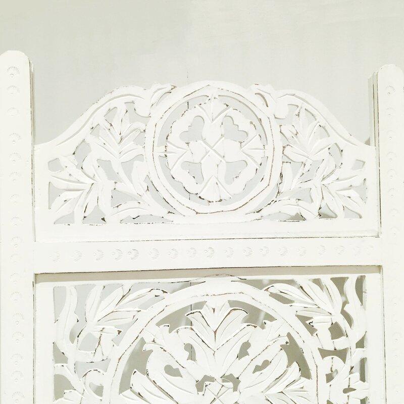 3 Panels wooden partition Solid Wood Folding Room Divider - Ouch Cart